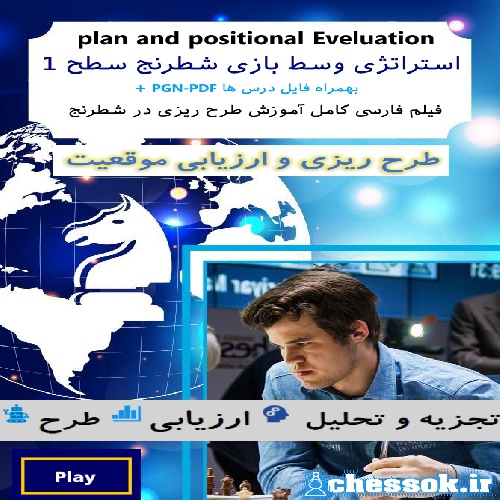 فیلم فارسی استراتژی وسط بازی شطرنج سطح 1 طرح ریزی و ارزیابی  پوزیسیون plan and positional Eveluation 