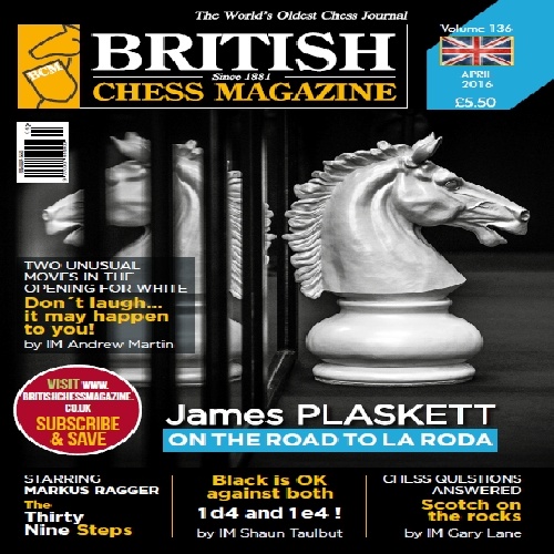 مجله معتبر شطرنج بریتانیا British chess magazine-2016-April