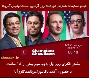 فیلم مسابقات تورنمنت زورآزمایی بزرگان شطرنج (بخش فکری ) روز اول تا سوم  2016 Champions Showdown